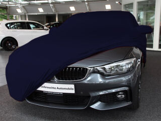 Blaue Indoor Ganzgarage mit Spiegeltaschen für BMW 4er...