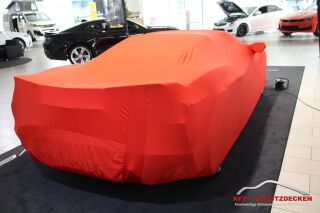 Red AD-Cover ® Mikrokontur with mirror pockets for Chevrolet Corvette C8