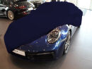 Blue AD-Cover Mikrokontur®  with mirror pockets for Porsche 992