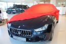 Red AD-Cover Mikrokontur®  with mirror pockets for Maserati Ghibli Facelift 2021