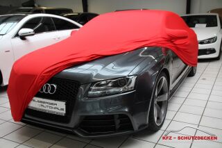 Rotes AD-Cover® Mikrokontur mit Spiegeltaschen für Audi...