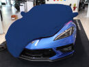 Blue AD-Cover Mikrokontur®  with mirror pockets for Corvette C8