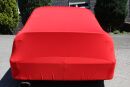 Rotes AD-Cover® Mikrokontur mit Spiegeltaschen für Opel Vectra A Limousine
