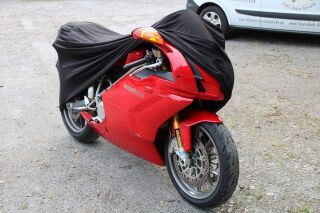 Premium Indoor Schutzdecke Mikrokontur schwarz für Ducati...