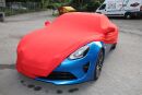 Red indoor Car Cpver with mirror pockets for Alpine A110
