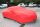 Maßgefertigte rote Indoor Vollgarage mit Spiegeltaschen für Alpine A 110