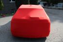 Red AD-Cover ® Mikrokontur with mirror pockets for Audi A6 Kombi