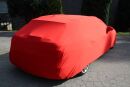 Red AD-Cover ® Mikrokontur with mirror pockets for Audi A6 Kombi