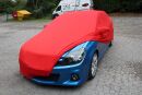 Red AD-Cover ® Stretch with mirror pockets for  Opel Astra H OPC