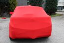Red AD-Cover ® Stretch with mirror pockets for  Opel Astra H OPC