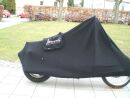 Satin Black motor bike Cover size L - 229x99x125cm.