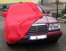 Car-Cover Satin Red mit Spiegeltasche für Mercedes E-Klasse (W124)