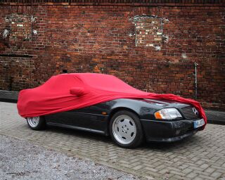 Car-Cover Samt Red with Mirror Bags for Mercedes SL Cabriolet R129