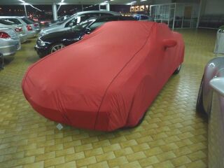 Car-Cover Satin Red mit Spiegeltaschen für Mercedes SLK R171