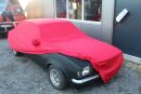 Car-Cover Satin Red mit Spiegeltaschen für Opel Ascona B