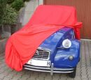 Car-Cover Satin Red mit Spiegeltasche für Citroen 2...
