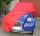 Car-Cover Samt Red with Mirror Bags for Citroen 2 CV / Ente
