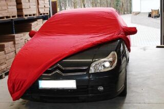 Car-Cover Satin Red mit Spiegeltasche für Citroen C5