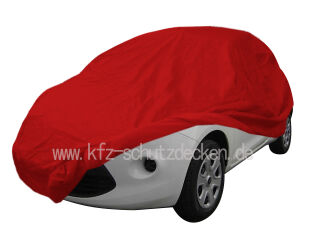 Car-Cover Satin Red mit Spiegeltaschen für Ford Ka