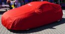 Car-Cover Satin Red mit Spiegeltasche für Honda CR-Z