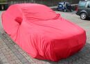 Car-Cover Satin Red mit Spiegeltaschen für Jaguar X-Type