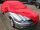 Car-Cover Satin Red mit Spiegeltaschen für Jaguar X-Type