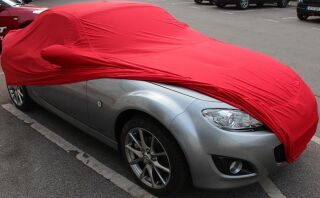 Car-Cover Satin Red mit Spiegeltaschen für Mazda MX 5 NC