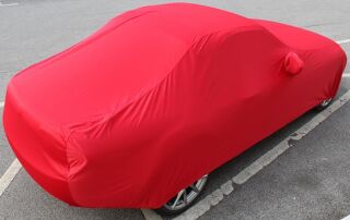 Car-Cover Satin Red mit Spiegeltaschen für Mazda MX 5 NC
