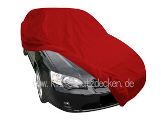 Car-Cover Satin Red mit Spiegeltasche für Subaru Legacy