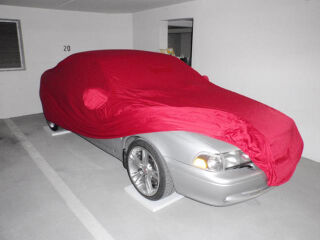 Car-Cover Satin Red mit Spiegeltasche für Volvo C 70 / S 70