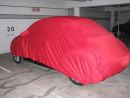 Car-Cover Satin Red mit Spiegeltasche für VW Beetle New