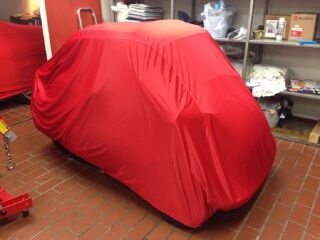 Car-Cover Satin Red für BMW Isetta