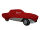 Car-Cover Samt Red for Lancia Aurelia Cabriolet