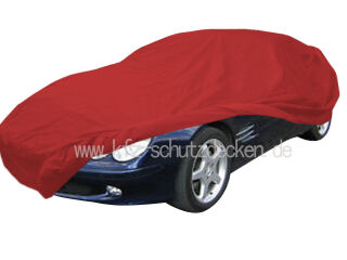 Car-Cover Satin Red ohne Spiegeltaschen für Mercedes SL Cabriolet R230