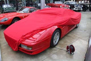 Car-Cover Satin Red für Ferrari Testarossa