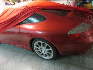 Car-Cover Satin Red für Porsche 996