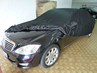 Car-Cover Satin Black mit Spiegeltaschen für S-Klasse W221