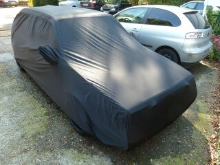 Car-Cover Satin Black mit Spiegeltaschen für VW Golf II