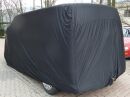 Satin black cover without pockets for bus- 500x200x185cm. Size M