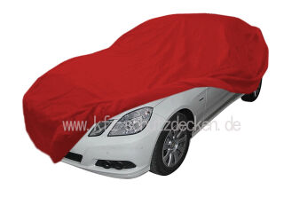 Car-Cover Satin Red mit Spiegeltasche für Mercedes CLK (207)