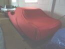 Car-Cover Satin Red mit Spiegeltaschen für Mercedes SL/C Coupe