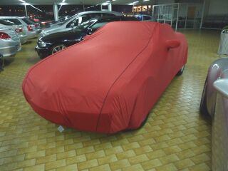 Car-Cover Satin Red mit Spiegeltaschen Mercedes SLK R170