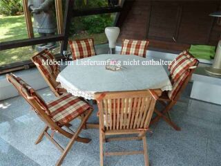 Schutzhülle für runden / 8-eckigen Gartentisch mit Stühlen 250x90