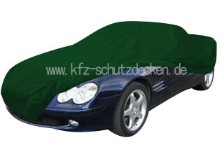 Car-Cover Satin Grün ohne Spiegeltaschen für Mercedes SL Cabriolet R230