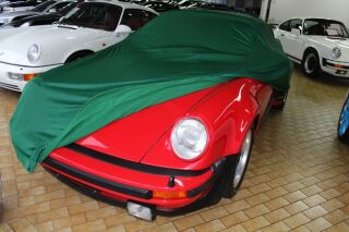 Car-Cover Satin Grün für Porsche 911 mit Turbo Flügel