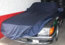 Tailor Made Blue Car-Cover with Mirror Bags for Mercedes SL/C R107