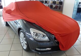 Autoabdeckung - Vollgarage - Car-Cover Samt Red für VW Fox