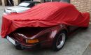 Car-Cover Samt Red without Mirror Bags for Porsche 911...