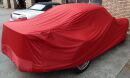 Car-Cover Satin Red für Porsche 911 mit Turbo Flügel