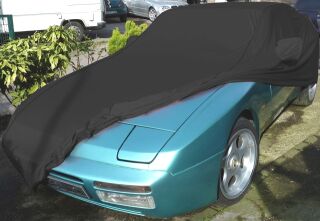 Car-Cover Satin Black mit Spiegeltaschen für Porsche 944